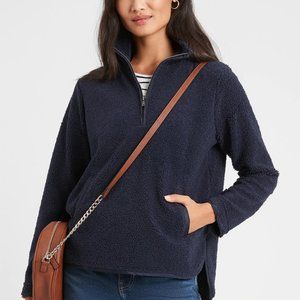 Banana Republic Factory Sherpa Half Zip Sweater